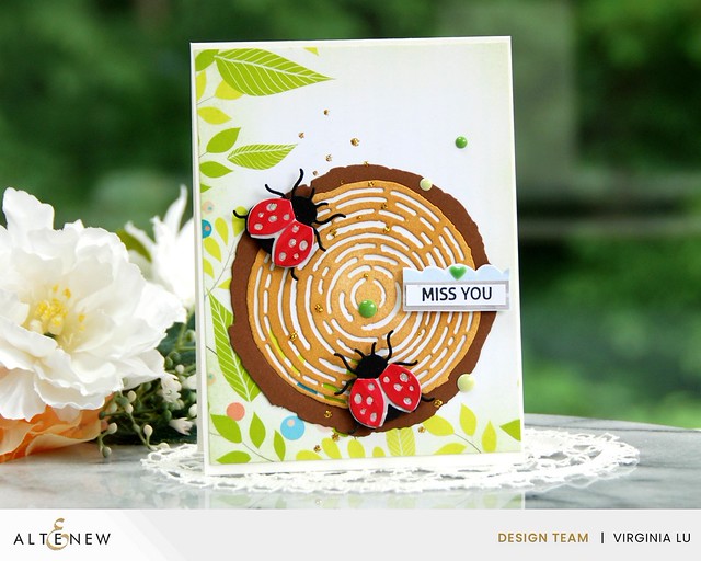 Altenew-Wood Cookie Die-Exotic Plumerias Stamp Set-Cute Fruits Paper Pack -001