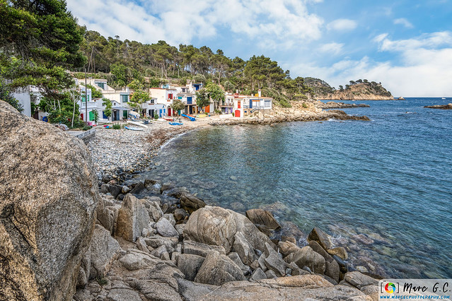 Cala S'Alguer, Mediterranean Seascape Cove in Costa Brava Region, Catalonia, Spain.