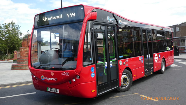 P1080658 67010 31510 YJ23 EWL at Leytonstone Station Grove Green Road Leytonstone London