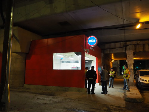 Northern Argyle Phase 1B temporary station entrance on opening night