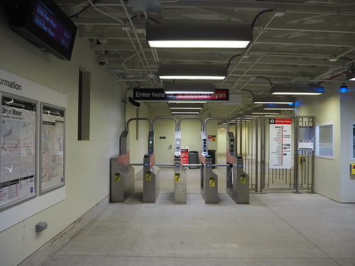 Fare mezzanine at Phase 1B Bryn Mawr immediately prior to accepting the first passenger