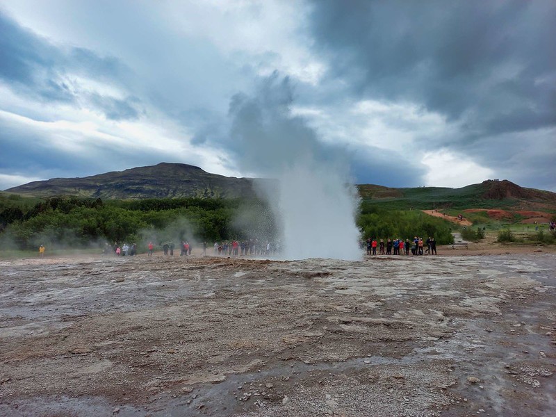 Geothermal activity at Geysir in Iceland