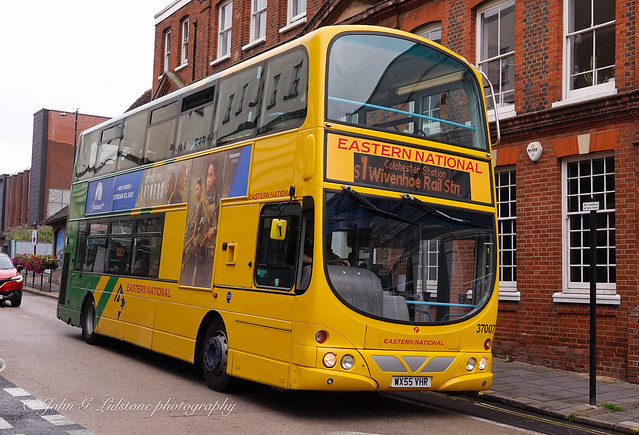 First Essex (Colchester) Volvo B7TL / Wright Gemini 37007, WX55 VHR in Eastern National heritage livery