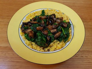 Cheesy Grits and Greens with Smoky Mushrooms