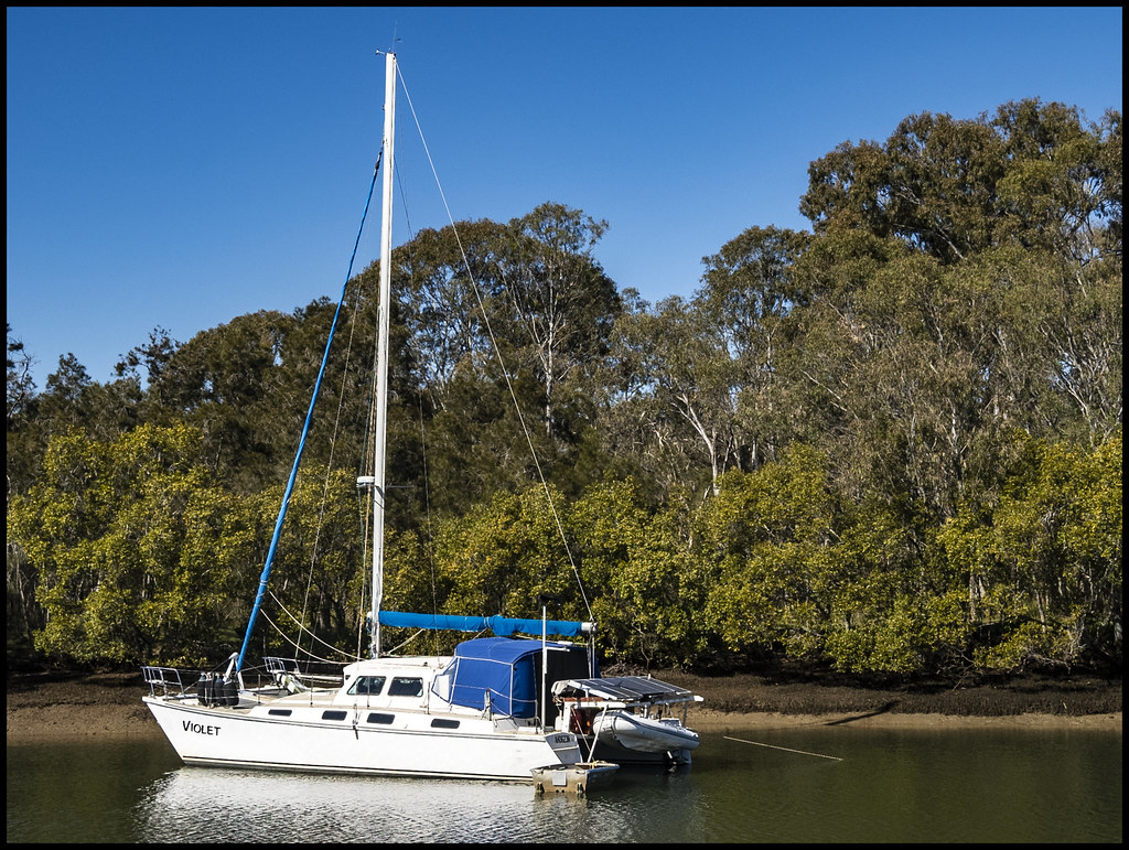 Yacht VIOLET on Cabbage Tree Creek Shorncliffe-1=