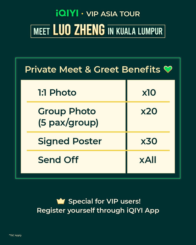 Peraduan Menang Pass Meet & Greet Bertemu dengan Luo Zheng di Kuala Lumpur