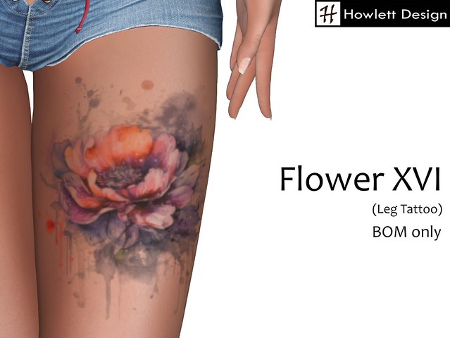 [HDesign] Flower XVI (Leg Tattoo)