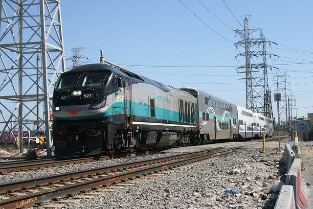 Metrolink EMD F125 series between Glendale and Union, Los Angeles, California, US /June 24, 2023