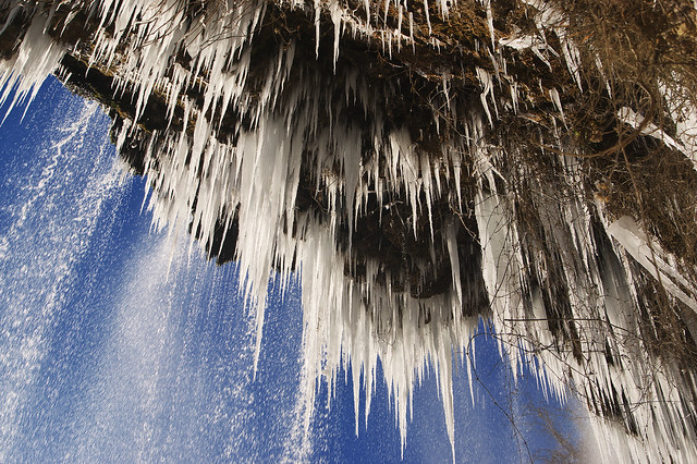 Waterfall and ice
