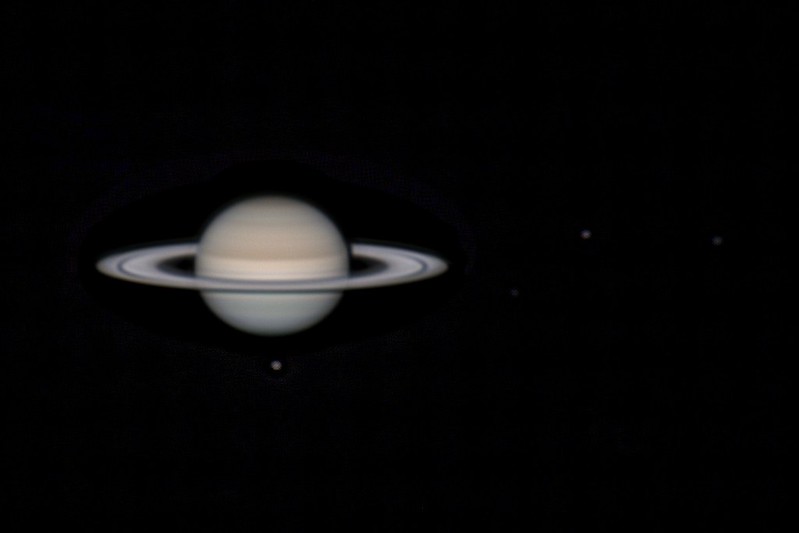 土星と衛星 (2023/7/29 23:47)