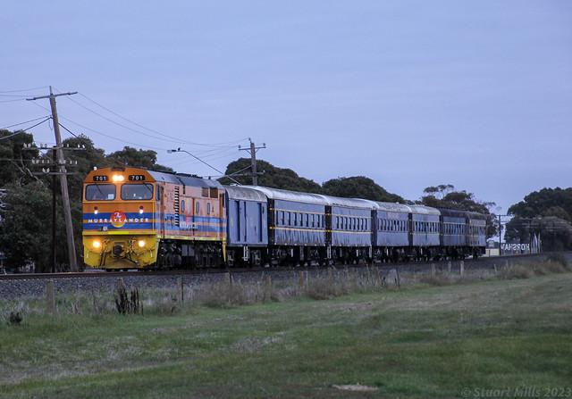 701 eases into Horsham where it will stop for an inspection on rolling gear