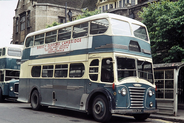 Premier Travel . Cambridge . 145 DCK214 . Drummer Street Bus Station  , Cambridge . Cambridgeshire . May-1972 .