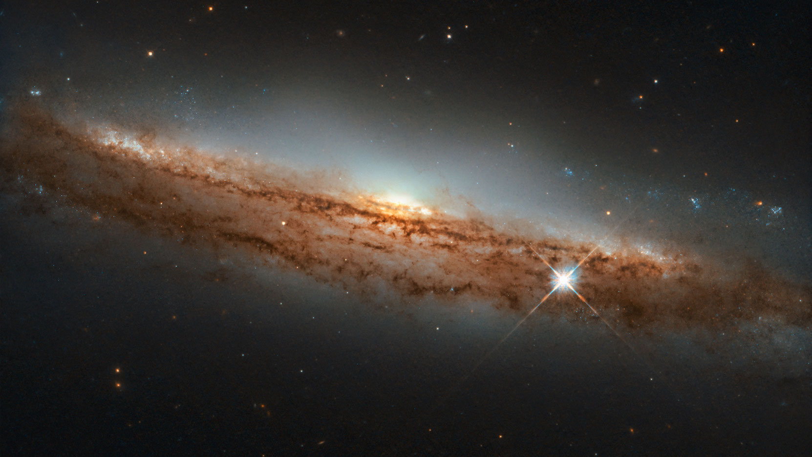 Hubble Space Telescope image of a spiral galaxy 