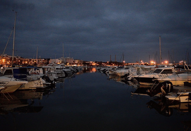 Port in Palma at night