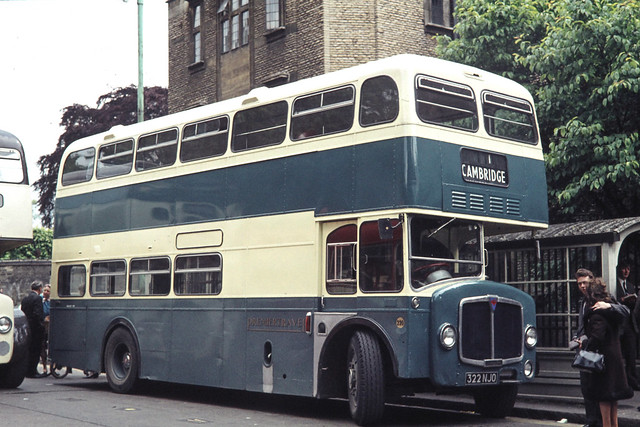 Premier Travel . Cambridge . 220 322NJO  . Drummer Street Bus Station  , Cambridge . Cambridgeshire . May-1972 .