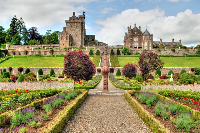 Drummond Castle Gardens, Muthill, Crieff, Perthshire, Scotland, UK