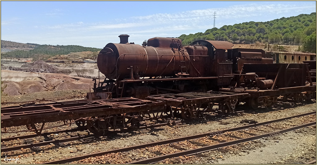 🇪🇸 🇪🇺 Locomotora en las Minas de Riotinto (Andalucía, España, 6-7-2023) ⭐