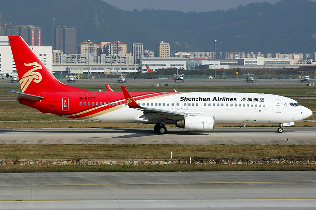 Shenzhen Airlines | Boeing 737-800 | B-5377 | Shenzhen Baoan