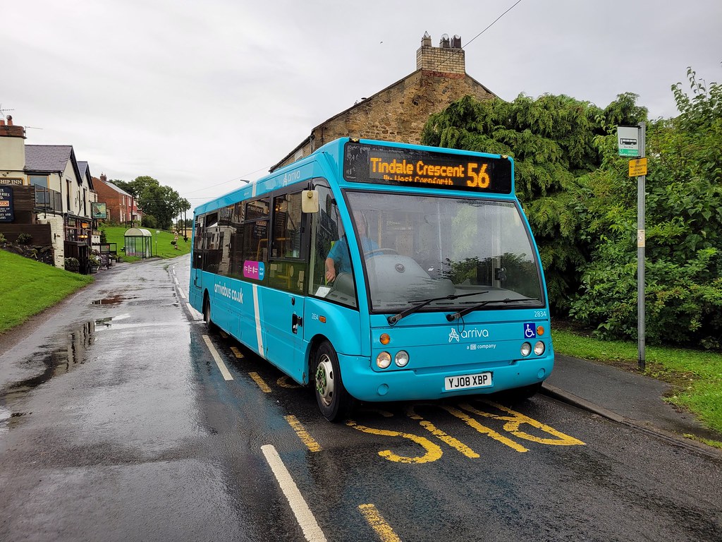 Arriva North East: 2834 (YJ08 XBP) Optare Solo