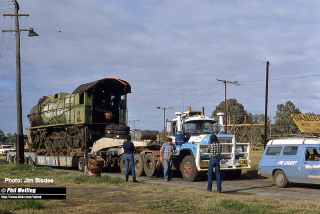 JB8617 S547 departing workshops for Victoria August 7th 1980