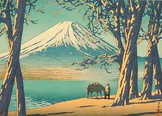 Hasui Kawase: Late Fall by Lake Yamanaka (1947)