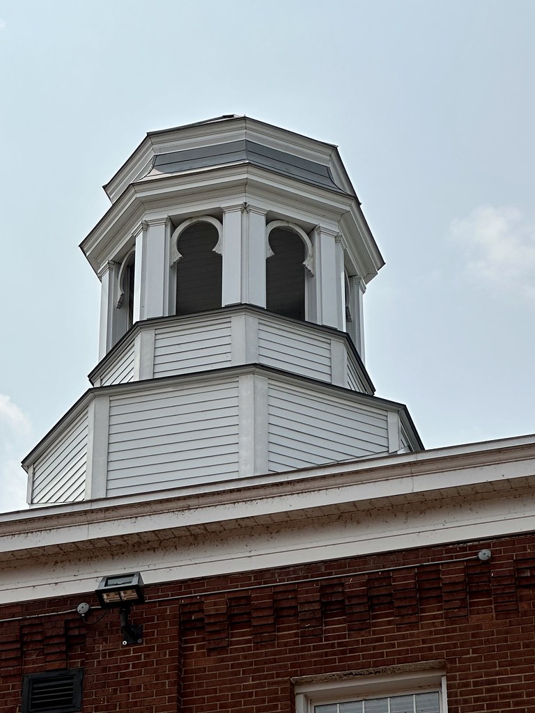 Cupola of Historic Brooke County Courthouse. Wellsburg, West Virginia. Built in 1849 using the Georgian Revival Style. Contributing Building to the NRHP District.