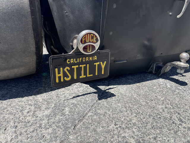 License plate at the 2023 DENSO NHRA Sonoma Nationals