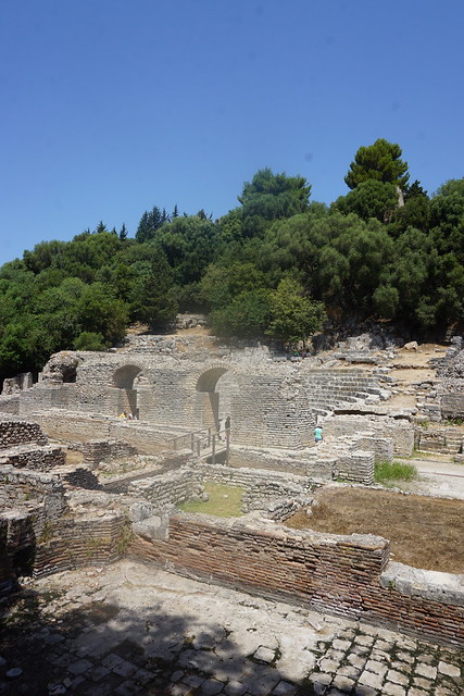 Site archéologique, Butrint : Vue extérieure du Théâtre