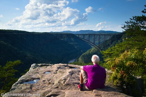 Relaxing at Long Point, New River Gorge National Park, West Virginia
