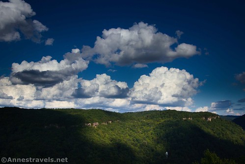 Clouds over the Endless Wall from Long Point, New River Gorge National Park, West Virginia