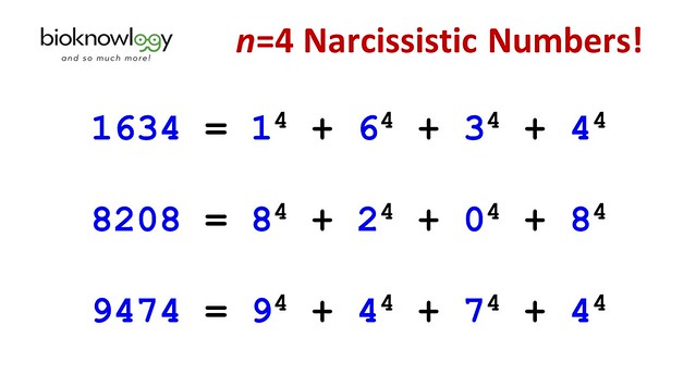Mathematics 014 - Narcissitic Numbers_n is 4