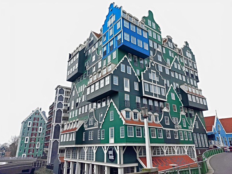 unique building in Zaandam, close to Amsterdam in the Netherlands