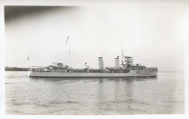 HMS Brazen (H80) - Postcard