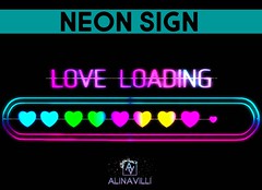 [ALINAVILLI] Neon sign-Love loading