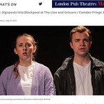 London pub Theatres review of Signposts into Blackpool