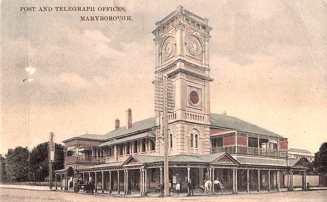 Post and Telegraph Offices in Maryborough, Qld  - circa 1910