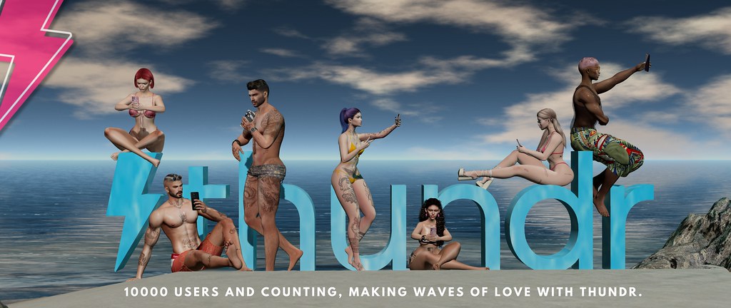 🎉🎊 Thundr dating app for Second Life achieves a milestone of 10,000 user accounts! 🎊🎉