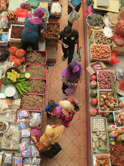 Buying food , Siti Khadijah market , Kota Bahru , Malaysia