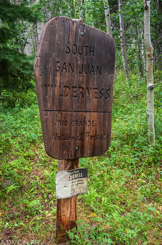 South San Juan Wilderness Sign