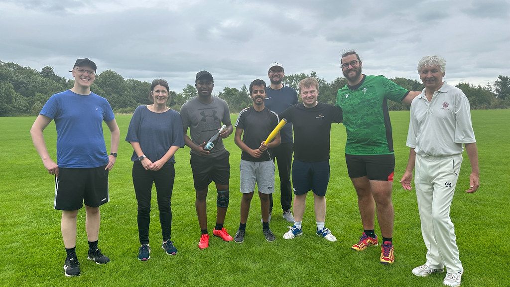 The winning team at the staff rounders event