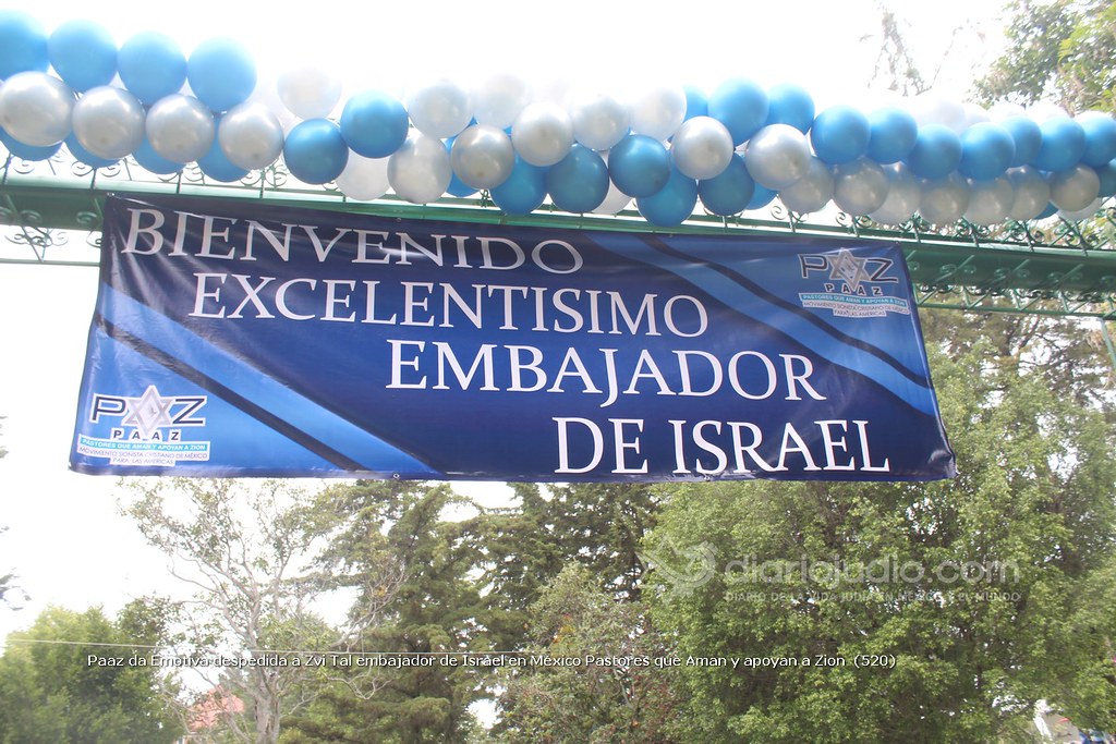 Paaz da Emotiva despedida a Zvi Tal embajador de Israel en México Pastores que Aman y apoyan a Zion  (520)