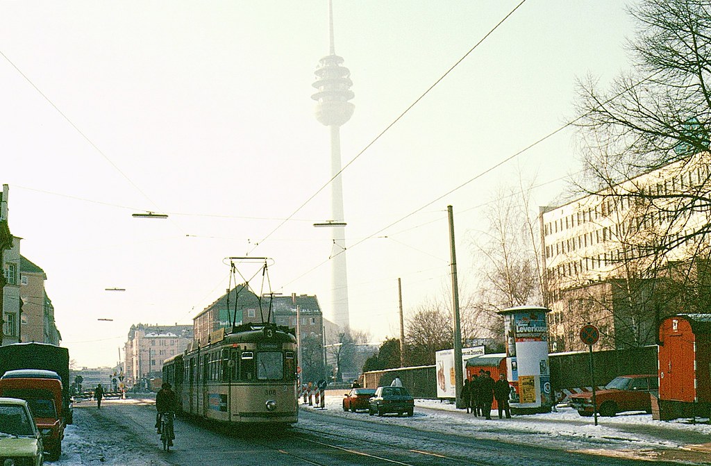 Strassenbahn  Nürnberg 308  28.1.1984