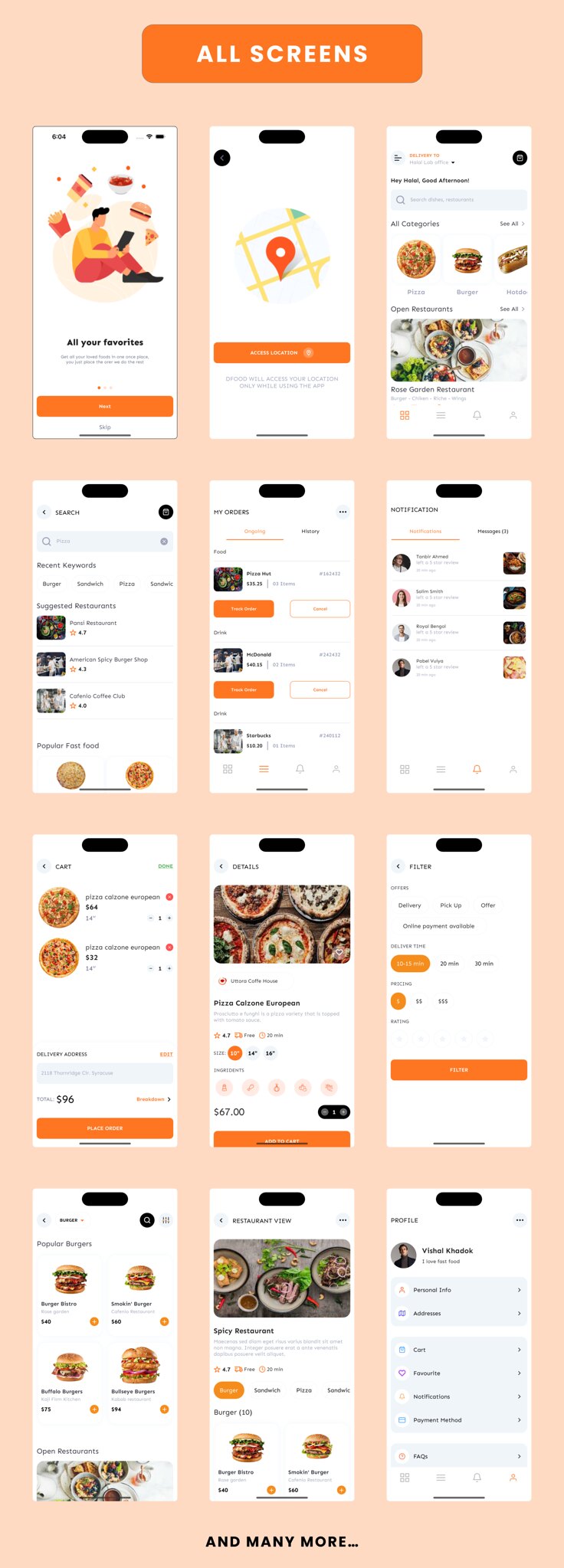 Multiple Restaurant User App - Flutter Mobile App Template 