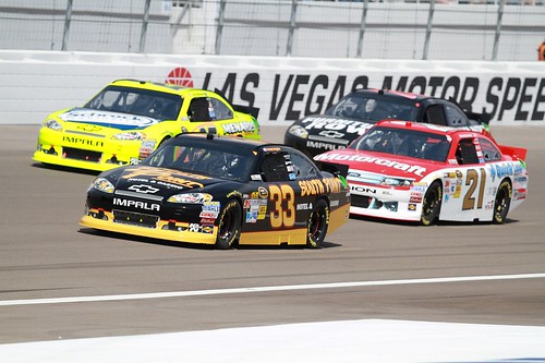 Cars on the track at the Las Vegas Speedway. From Is September a Good Time to Visit Las Vegas?