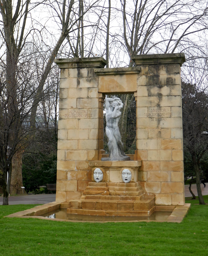 Monument à Aureliano Valle (1846-1918), 1922, Quintín de La Torre (1877-1946), Parc Doña Casilda Iturrizar, Bilbao, Biscaye, Pays basque, Espagne.