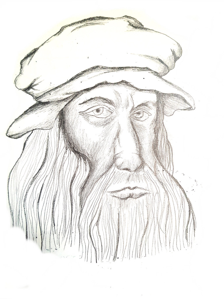 李奧納多·達文西 Leornardo Da Vinci - 鉛筆肖像 Portrait study in Pencil ...