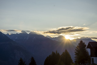 Sunrise over Ergisch, Switzerland