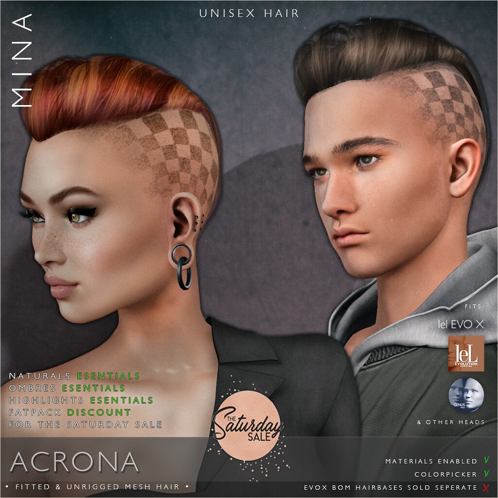 MINA Hair – Acrona UNISEX Hair for The Saturday Sale!!