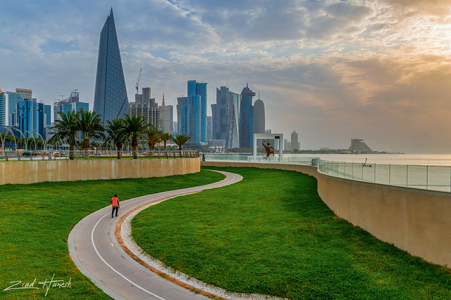 Early morning from Doha Corniche