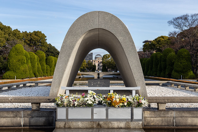 Monument dedicated to A-Bomb victims of Hiroshima